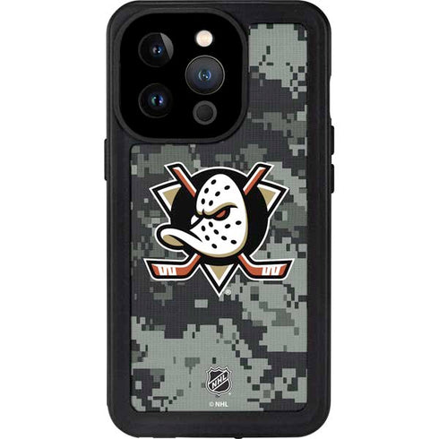 NHL Anaheim Ducks Camo iPhone 15 Pro Waterproof Case